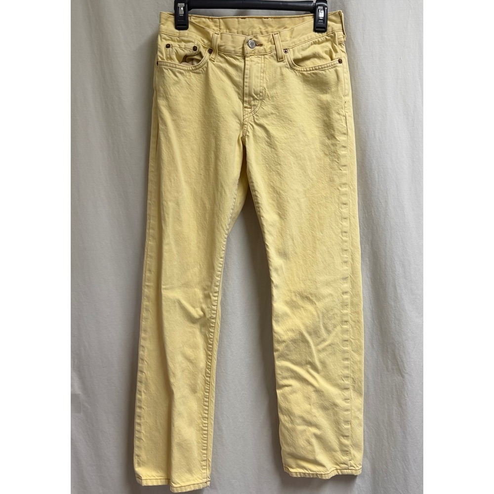 Lucky Brand Dungarees Yellow Vintage Jeans Made in USA Lower Rise Classic 6 28